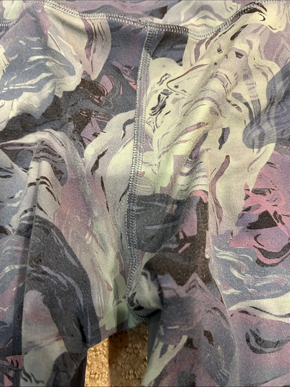 lululemon athletica Purple & Blue Marble Print Leggings